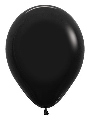 11" Sempertex Deluxe Black Balloons 100 Bag #53014
