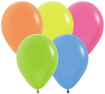 11" Sempertex Neon Assortment Balloons 100 Bag #53050