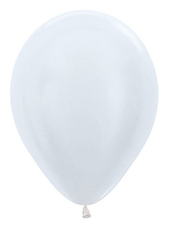 5" Sempertex Pearl White Balloons 100 Bag #51061
