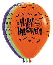 11" Sempertex Happy Halloween Night Assorted Print Balloons 50 Bag #53460