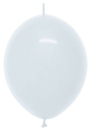 6" Link-O-Loon Sempertex Fashion White Balloons 50 Bag #54602