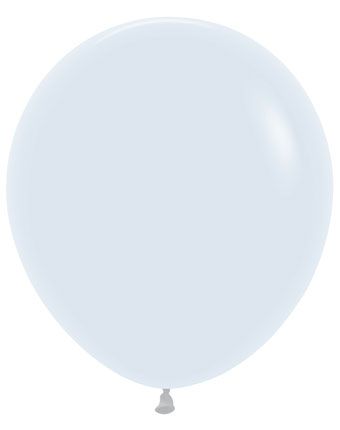 18" Sempertex Fashion White Balloons 25 Bag #55002B