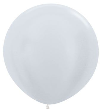 18" Sempertex Pearl White Helium Balloons 25Bag #55061