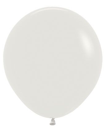 18" Sempertex Deluxe Almond White Balloons 25 Bag #55559