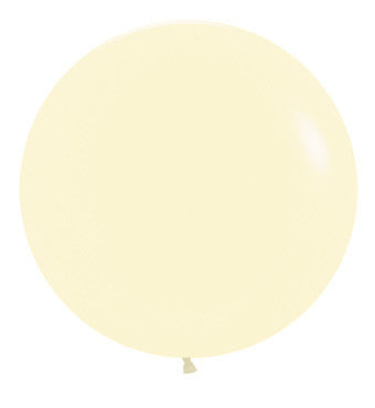 18" Sempertex Pastel Matte Yellow Balloons 25 Bag #55175