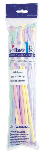 260B Sempertex Twisters Pastel Assorted 50 Bag #57279