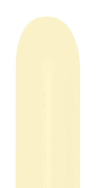 Sempertex 260B Pastel Matte Yellow Twisting Balloons 50ct #57375
