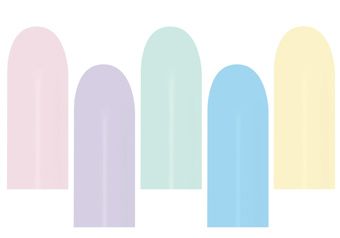 Sempertex 260B Pastel Matte Assortment Twisters 100 Bag #57379