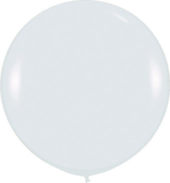 24" Sempertex Fashion White Latex Balloons 1 count #59002