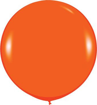 24" Sempertex Fashion Orange Latex Balloons 1 count #59013