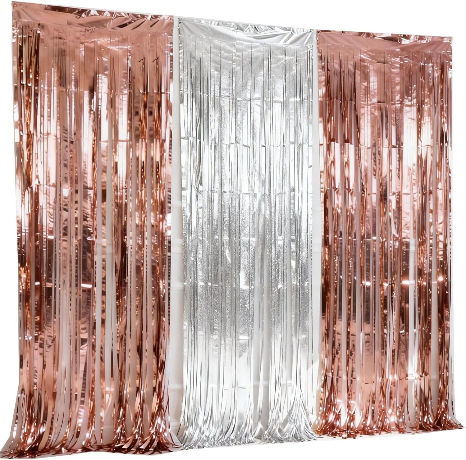 3-Pack Black Gold Foil Fringe Curtain,Party Decoration Streamer | 9.9*6.5Ft Party Backdrop,Birthday Tinsel,Happy Retirement Back Drop,Graduation ,Farewell,Summer Back to School