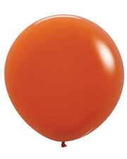 24" Sempertex Deluxe Sunset Orange Latex Balloons 1 count #59528