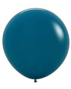 24" Sempertex Deluxe Deep Teal Latex Balloons 1 count #59529