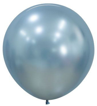 24" Sempertex Silk Artic Blue Latex Balloons 1 count #59537