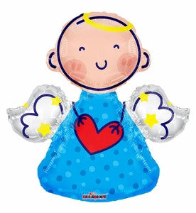 14" Mini Boy Angel Shape Air Fill Balloon 1ct #35277 image 0