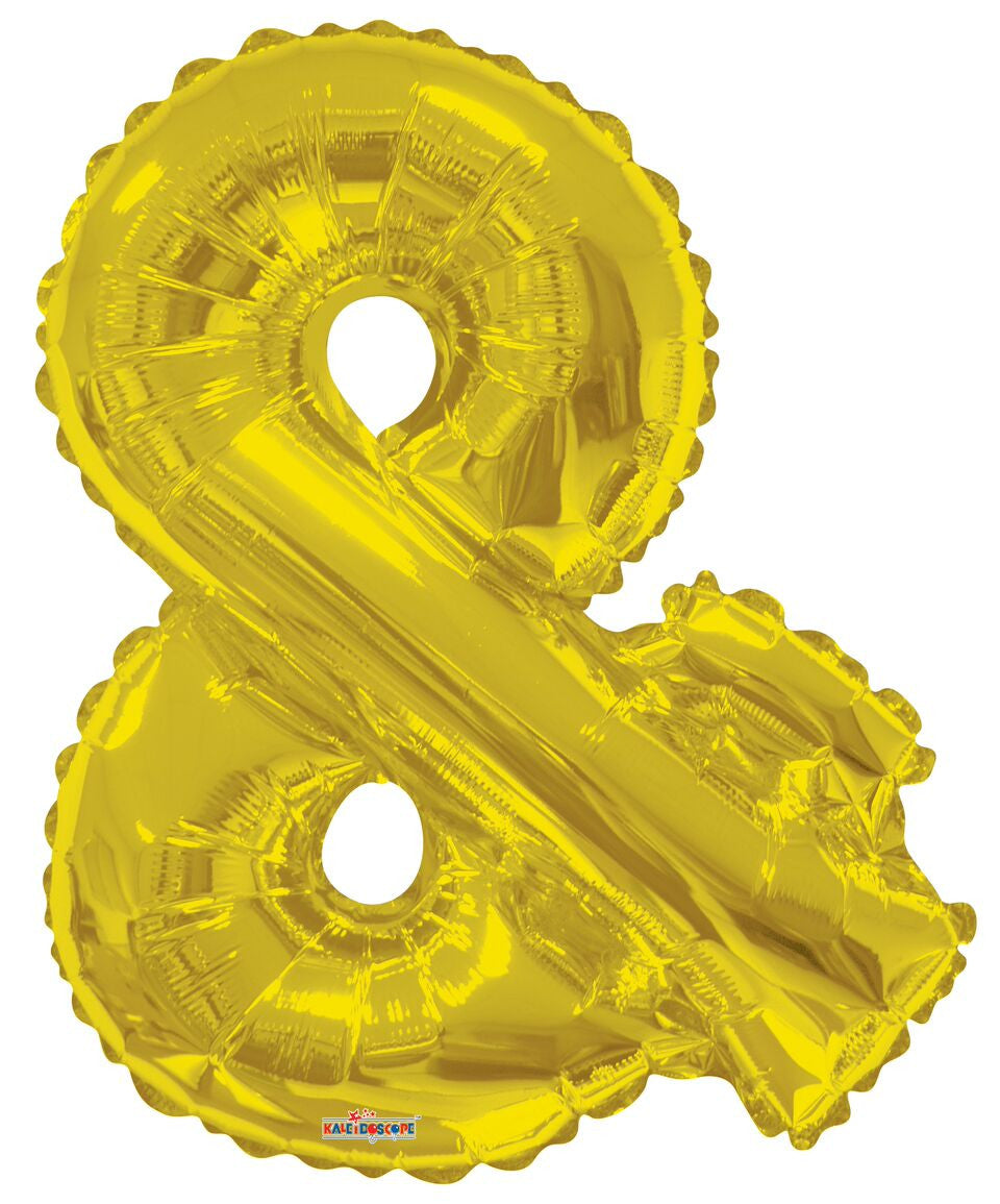34" Large Gold Ampersand  & Shape Foil Balloon #15288 image 0