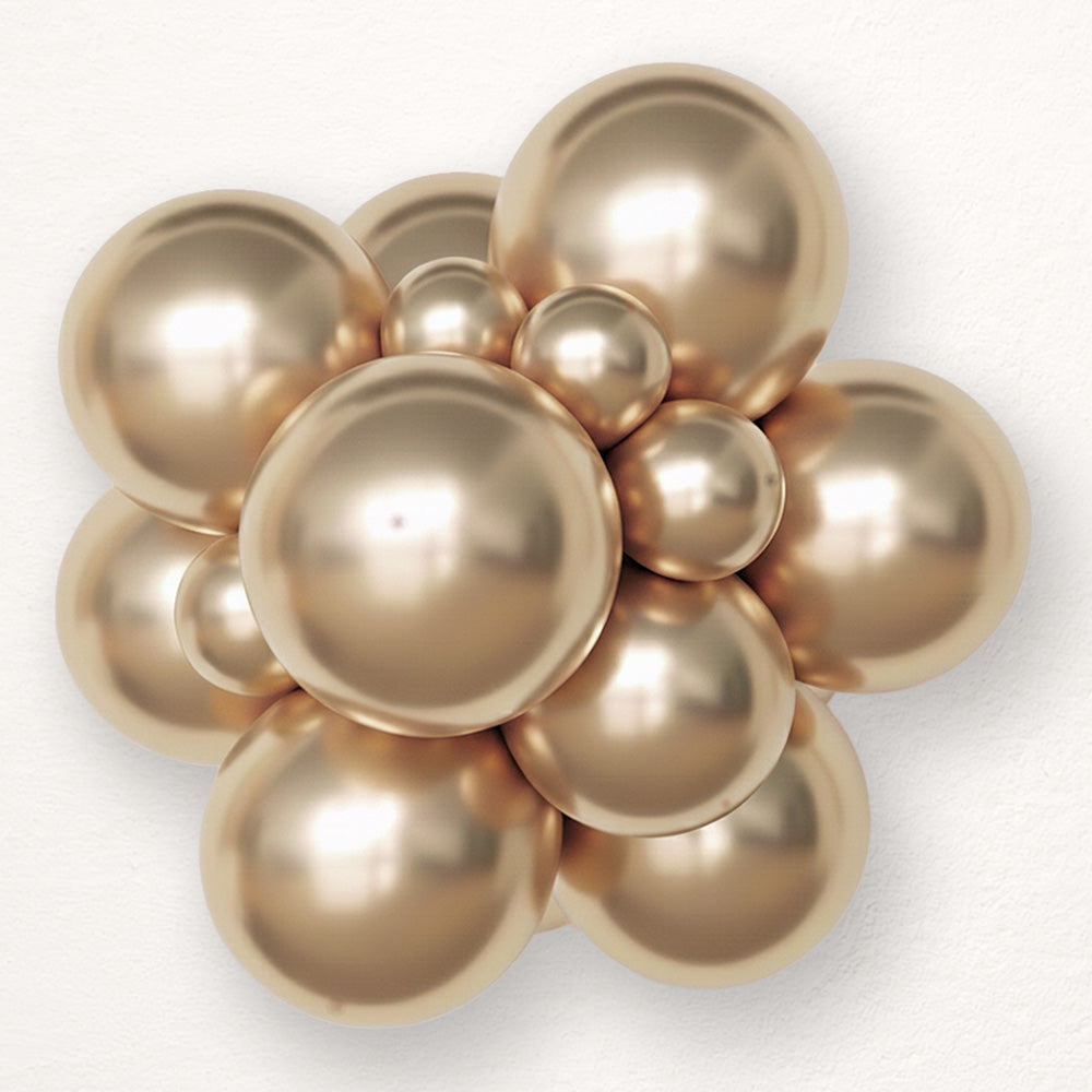 5" Glossy Gold Premium Quality Latex Balloons 100 per bag #17387