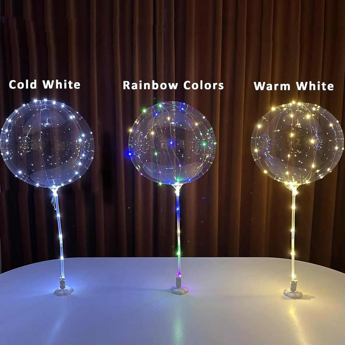 6-Piece LED Bobo Balloon DIY Kit with Sticks and Stand