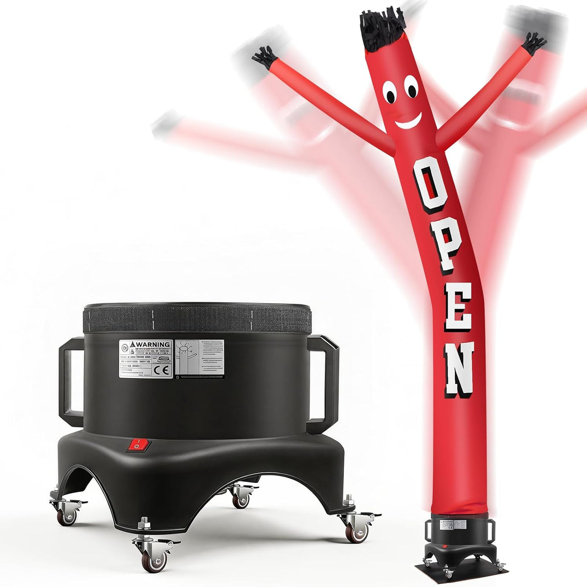 12FT Inflatable Dancing Man with 3/4HP Blower, Highly Durable and Tear Resistant Polyester Polyamide Nylon Inflatable Man Dancing, Waving Inflatable Tube Guy