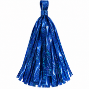 12" Balloon Tassel Blue Holographic 12 Pack #LGTASBH