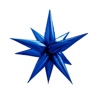26" Star Burst Foil Balloons Small Navy #64170