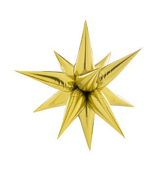 26" Starburst Foil Balloons Small gold #64156