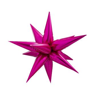 22" Star Burst Foil Balloons Small Hot Pink 1 per pack #64176