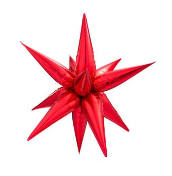 26" Star Burst Foil Balloons Small Red #64163