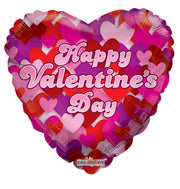 18" Happy ValentinesDay Multi Heart Printed 1-side 1ct #20247 image 0