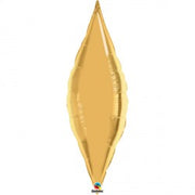 27" Gold Taper Shape Foil Balloon (5 Pack) #17133