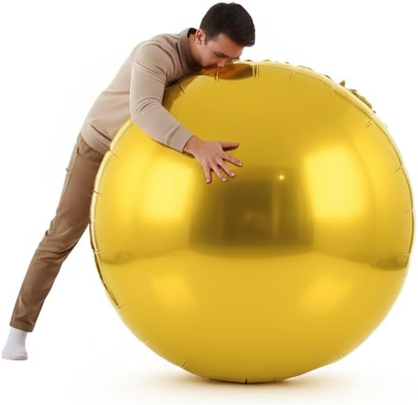 70" Jumbo Gold Spherical Round Helium Foil Balloon (1 PACK)