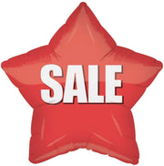 18" Sale Red Star Helium Foil Balloons  (5 PACK) #70237