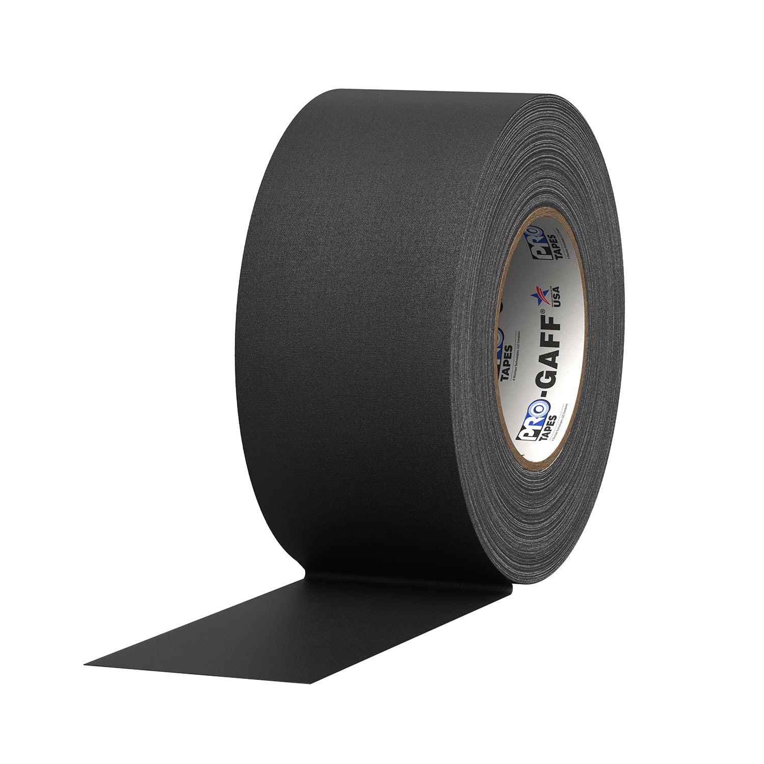 ProTapes Pro Gaff Premium Matte Cloth Gaffer's Tape with Rubber Adhesive, 11 mils Thick, 55 yds Length, 3" Width, Black (Pack of 1)