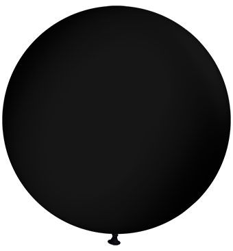 72" Giant Round Black Advertising Balloon 1ct #7278