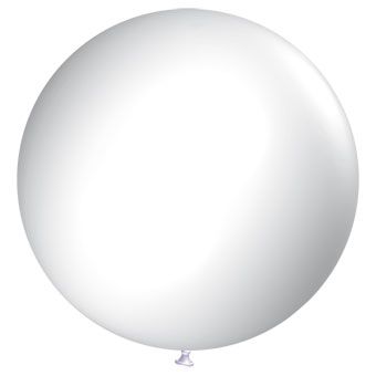 72" Giant Round White Advertising Latex Balloon 1ct #7208