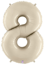 *** Special*** 36" Sempertex White Sand Number # 8 Foil Balloon #15848