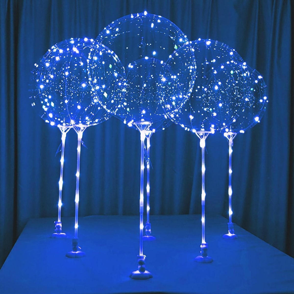6-Piece LED Bobo Balloon DIY Kit with Sticks and Stand