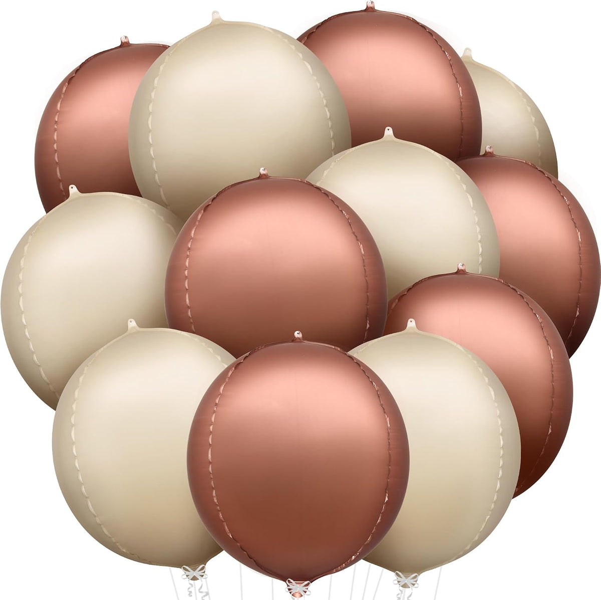 22-Inch Black Mylar Round Foil Balloons - Pack of 12