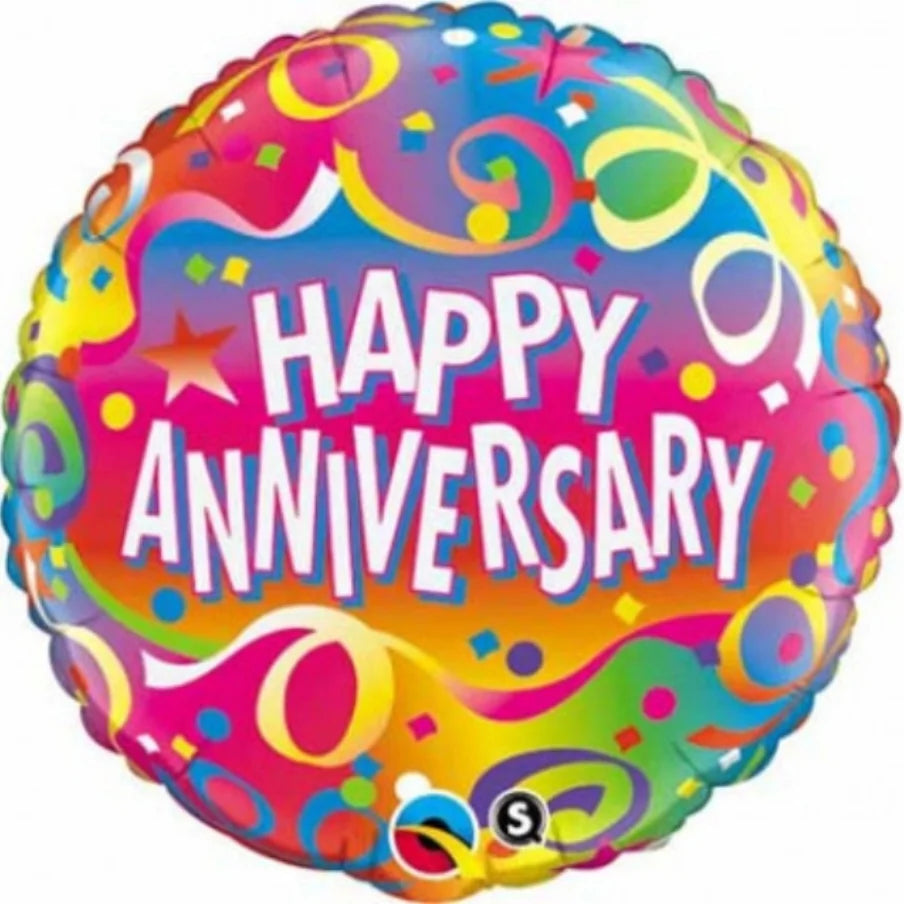 18" Happy Anniversary Confetti &amp; Streamers #75224