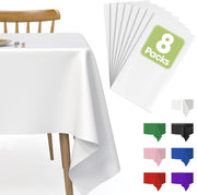 Table Cloth - 8 Packs Disposable Table Cloth for Retangle Table 54"X108"