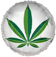 18" Pot|Weed|Marijuana Leaf Helium Foil Balloon (5 PACK) #78274