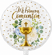 18′′ Spanish Communion Gold Chalis Helium Foil Balloon (5 PACK) #18153