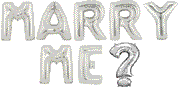 40" Large "Marry Me?" Balloons Set Silver image 0
