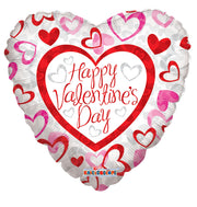 9" Mini Valentine Patterned Hearts Air Fill Only Foil Balloon (5 Pack) #81161-09
