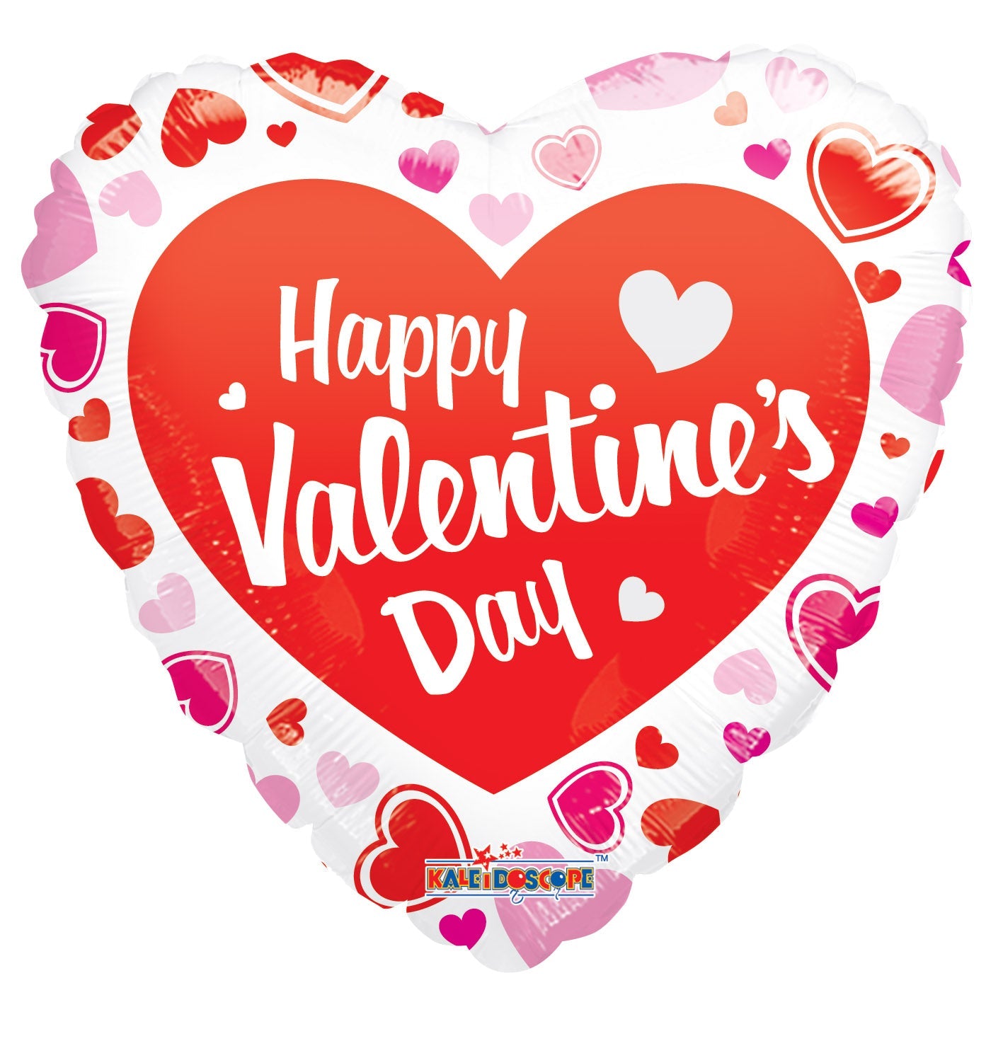 18" Happy Valentine's Day White Many Hearts Foil Balloon (5 Pack)#81181