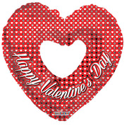 36" Large Shape Happy Valentine's Day Heart Outline Foil Balloon 1ct #81212