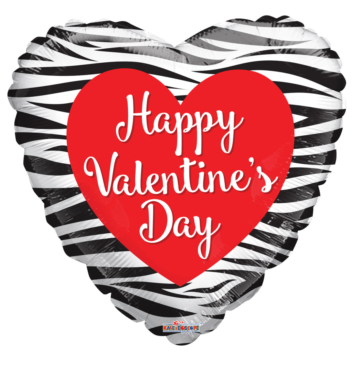 18" Valentine Zebra Pattern Gellibean Helium Balloon (5 Pack) #81213