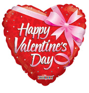 36" JUMBO Valentine Gift Bow Heart Helium Foil (1 PACK) #81215-36