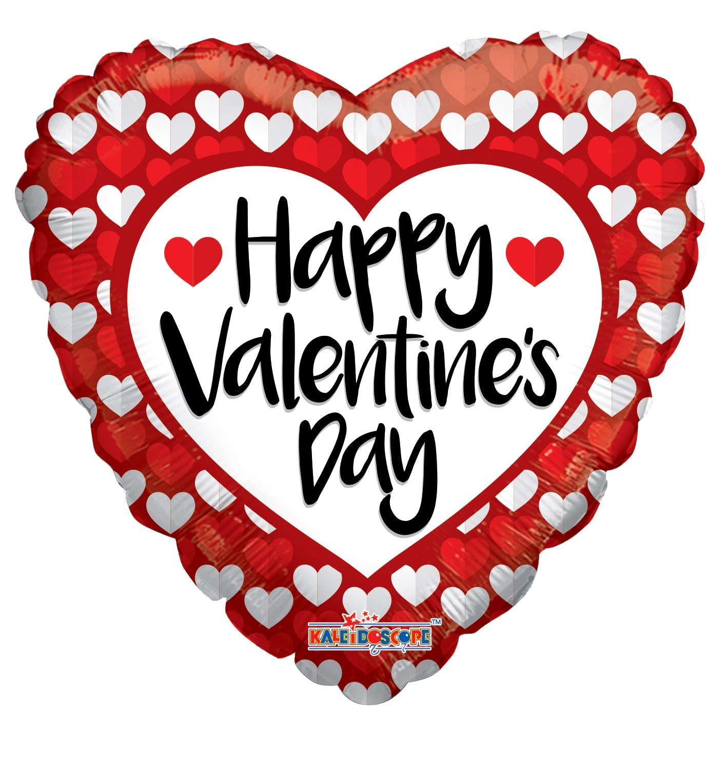 36" Large Shape Happy Valentine's Day White Hearts Foil Balloon 1ct #81229