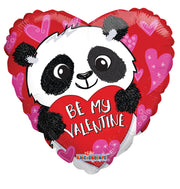 18" Be My Valentine Panda Bear Helium Foil Balloons (5 Pack) #81237